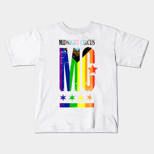 (large logo) Midnight Circus Pride to support Howard Brown Health Kids T-Shirt by Midnight Circus